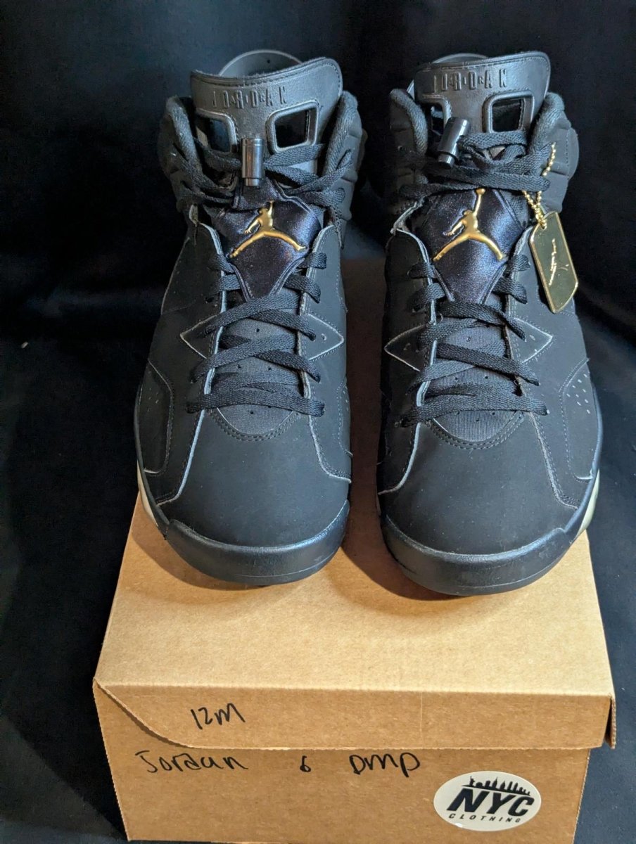 Jordan 6 Retro DMP "Defining Moments" Black Gold Sz 12 Used Good CT4954 - 007 - Sole & Drip
