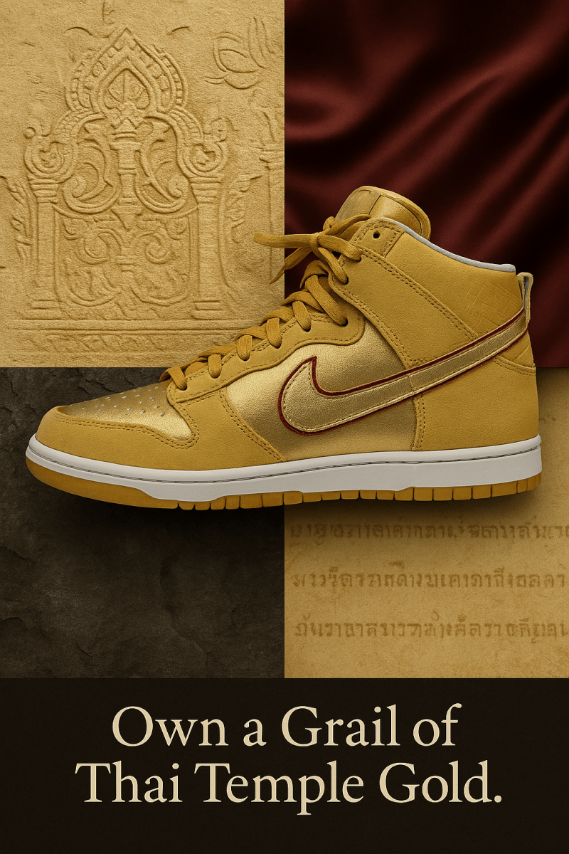 DS Nike SB Dunk High Premium "Thai Temple" Koston 2010 Gold 11.5 313171 - 702 NIB - Sole & Drip