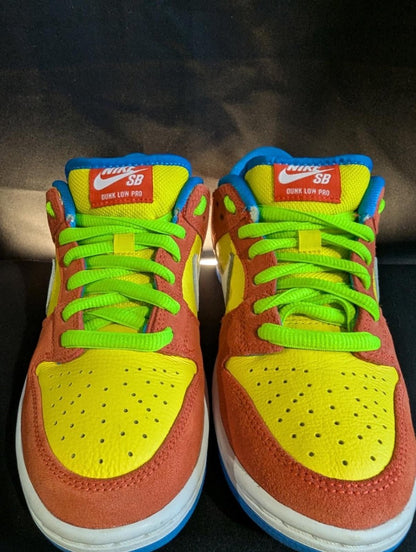 Nike SB Dunk Low Pro "Bart Simpson" Red Yellow Size 6 Used VGC BQ6817 - 602 - Sole & Drip