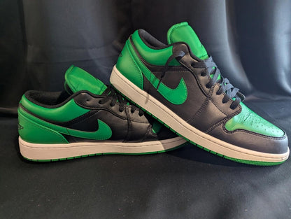 Jordan 1 Low "Lucky Green" Black Green Size 13 Like New VGC w/ Box 553558 - 065 - Sole & Drip