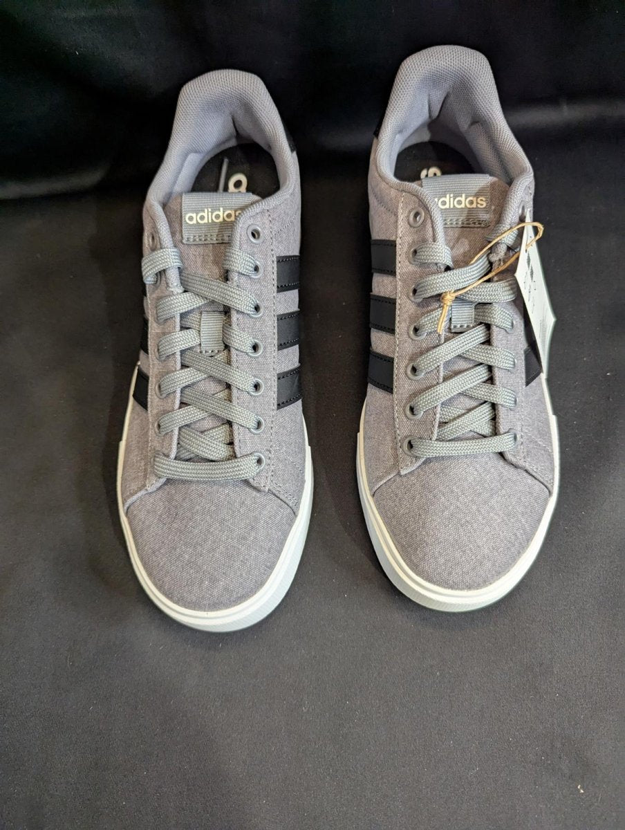 NEW Adidas Daily 4.0 "Grey Four" Black Stripes Men's Size 7.5 IF4493 Low Top - Sole & Drip