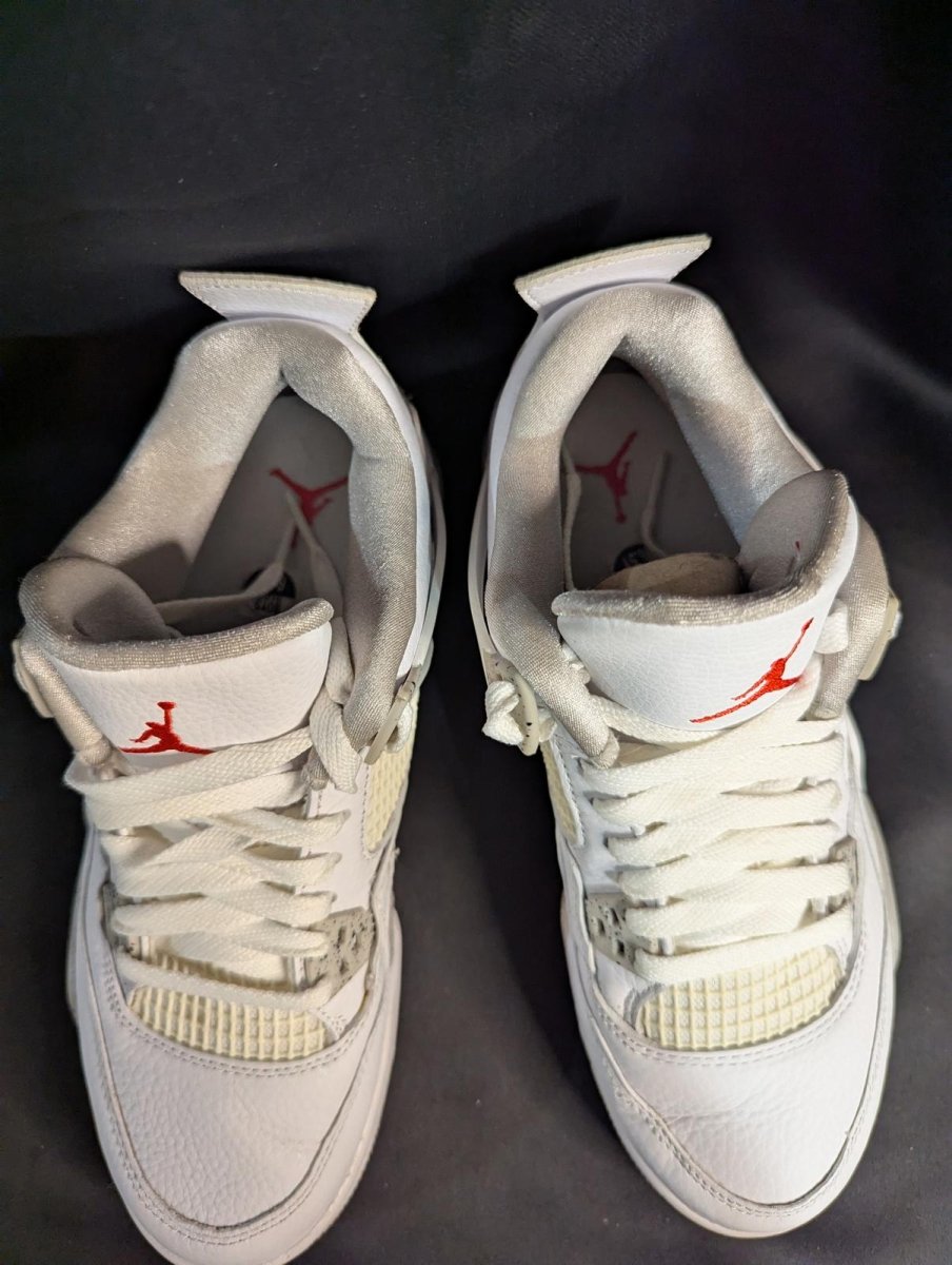 Jordan 4 Retro GS "White Oreo" Size 6.5Y Used VGC w/ Box CT8527 - 100 Speckle - Sole & Drip