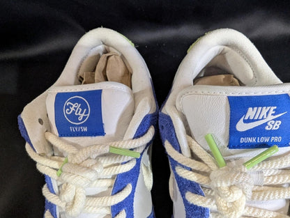 Nike SB Dunk Low x FLY "Gardenia" Size 9 DQ5130 - 400 Blue Suede New - Sole & Drip