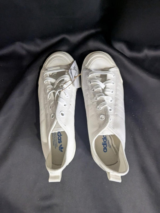 NEW NIB Adidas Nizza RF "Triple White" Canvas Retro Size 8.5 EF1883 Clean Look - Sole & Drip