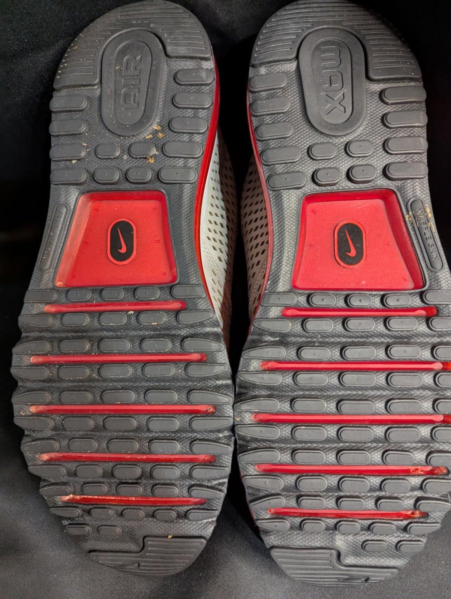 Nike Air Max Graviton Mid Silver Chilling Red US 13 Used w/ Box 616045 - 006 - Sole & Drip