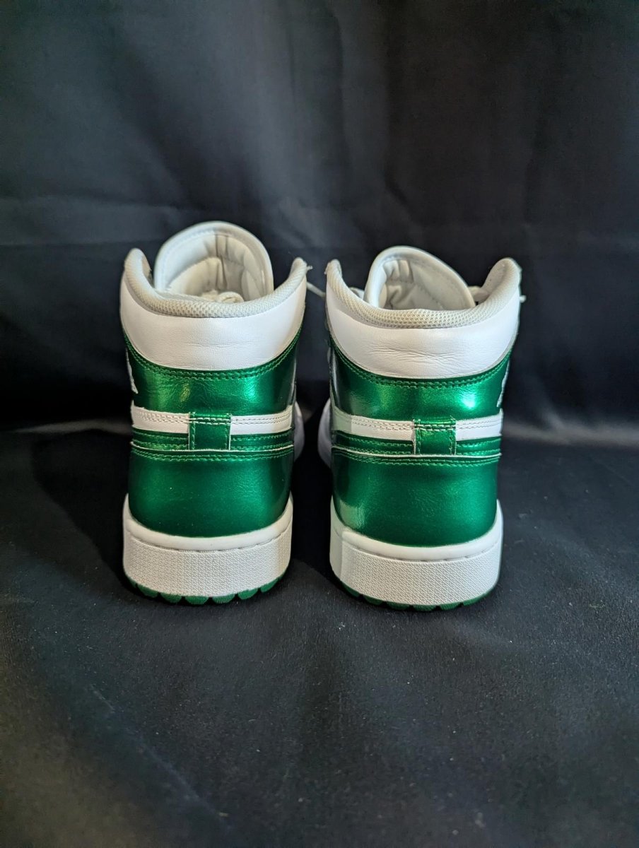 Jordan 1 High Golf "Metallic Green" Size 10 Used VGC DQ0660 - 130 Spikeless - Sole & Drip