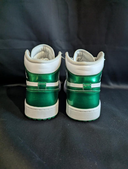 Jordan 1 High Golf "Metallic Green" Size 10 Used VGC DQ0660 - 130 Spikeless - Sole & Drip
