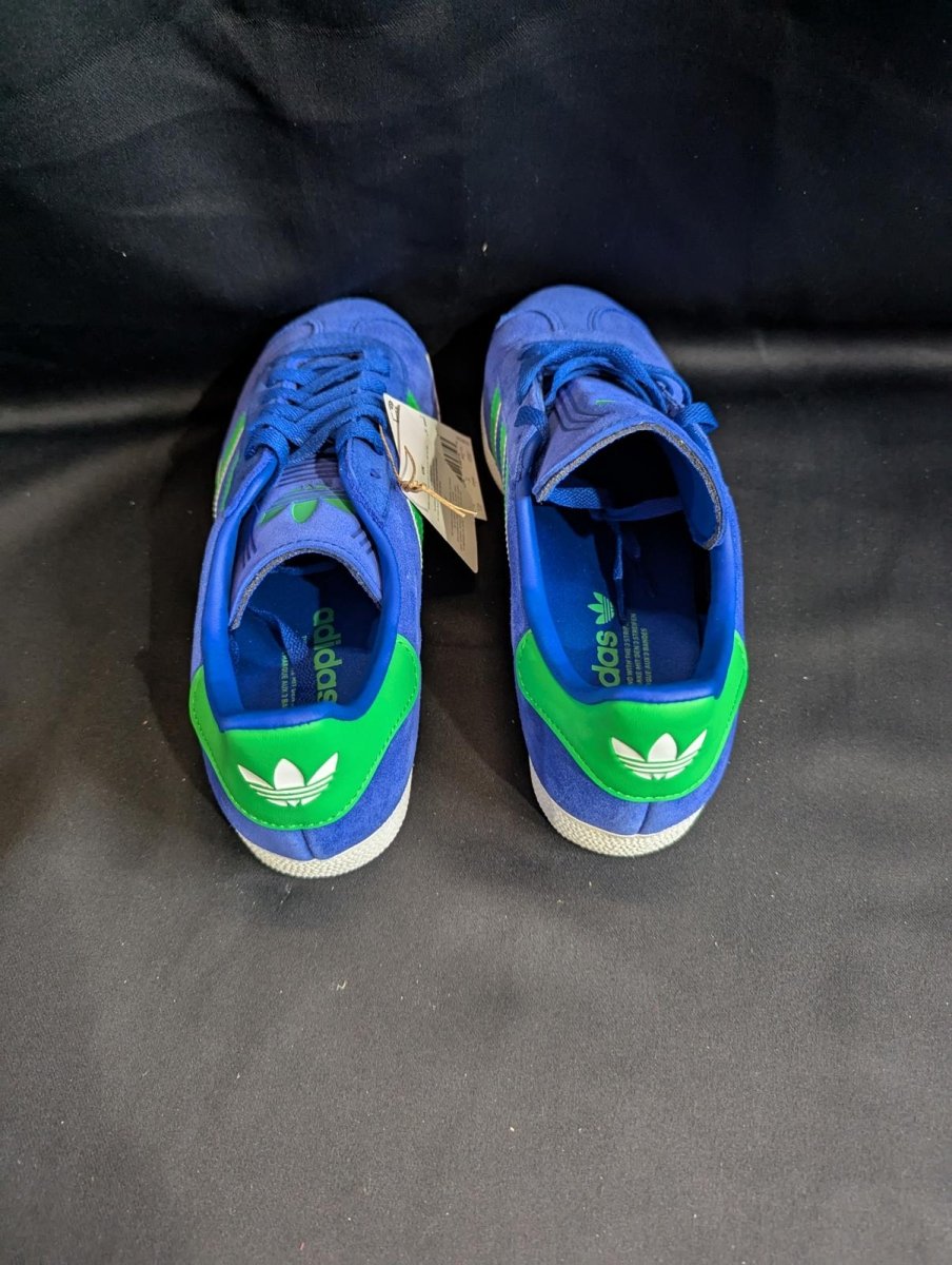 NEW Adidas Gazelle "Royal Blue/Lucid Green" Suede Size 7.5 Retro Sneaker JH5389 - Sole & Drip