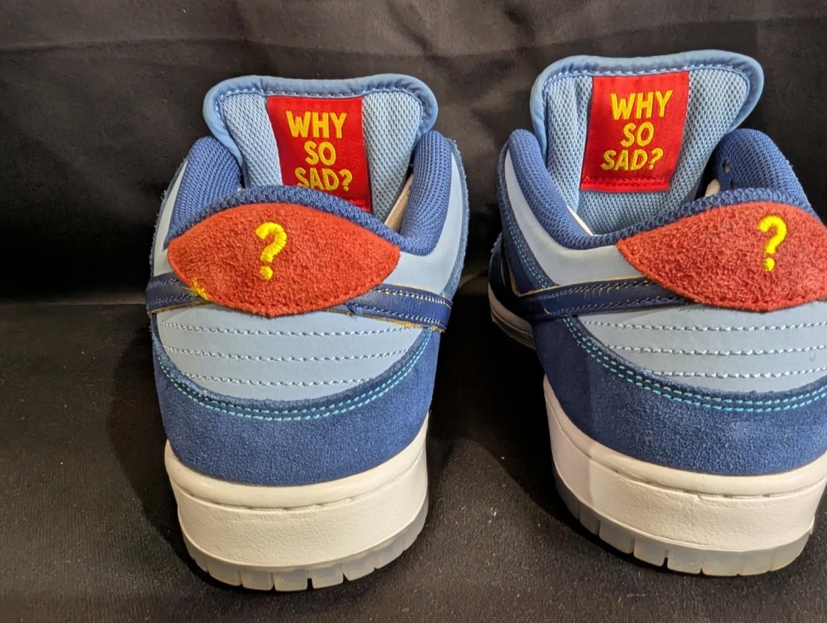 Nike SB Dunk Low Pro "Why So Sad?" Blue Red Size 9 VNDS w/ Box DX5549 - 400 - Sole & Drip