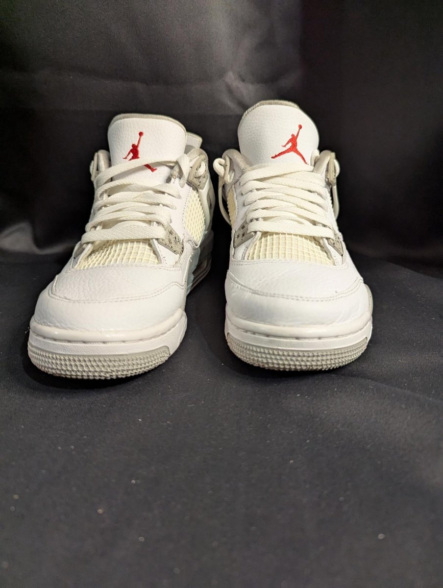 Jordan 4 Retro GS "White Oreo" Size 6.5Y Used VGC w/ Box CT8527 - 100 Speckle - Sole & Drip