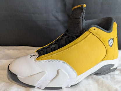 Jordan 14 Retro "Light Ginger" Size 13 Used VGC w/ Box 487471 - 701 Yellow/White - Sole & Drip