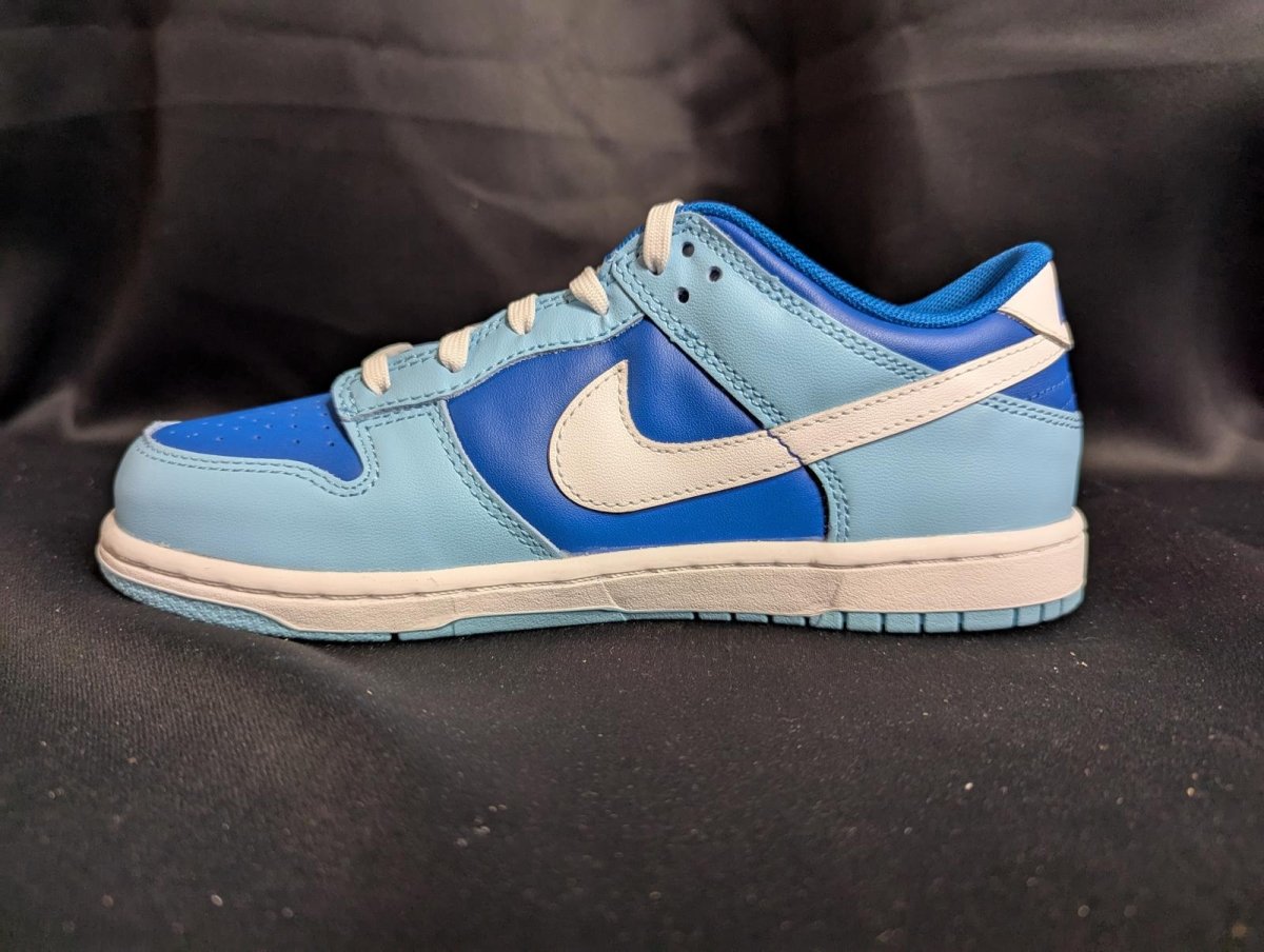 NEW NIB Nike Dunk Low Retro QS "Argon" Blue White Size 3Y Preschool DV2635 - 400 - Sole & Drip