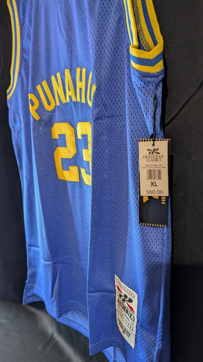 NWT Headgear Classics Barack Obama 23 Punahou High School Jersey Blue XL - Sole & Drip