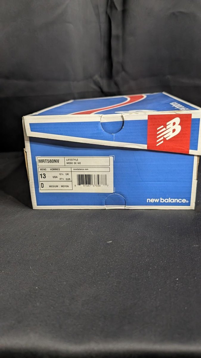 NEW NIB New Balance 580 Retro "Navy" REVlite Size 13 MRT580NV Blue Suede Rare - Sole & Drip