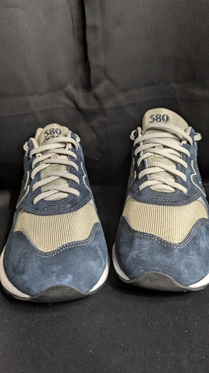 NEW NIB New Balance 580 Retro "Navy" REVlite Size 13 MRT580NV Blue Suede Rare - Sole & Drip