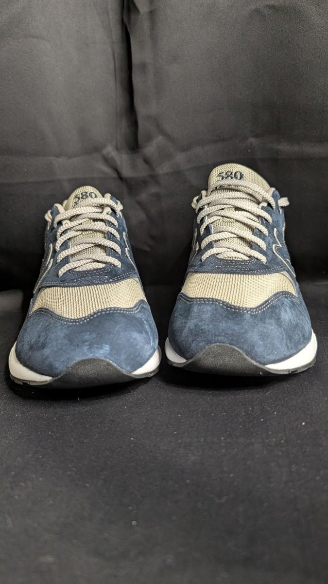 NEW NIB New Balance 580 Retro "Navy" REVlite Size 13 MRT580NV Blue Suede Rare - Sole & Drip