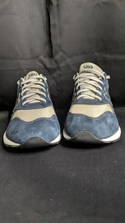 NEW NIB New Balance 580 Retro "Navy" REVlite Size 13 MRT580NV Blue Suede Rare - Sole & Drip
