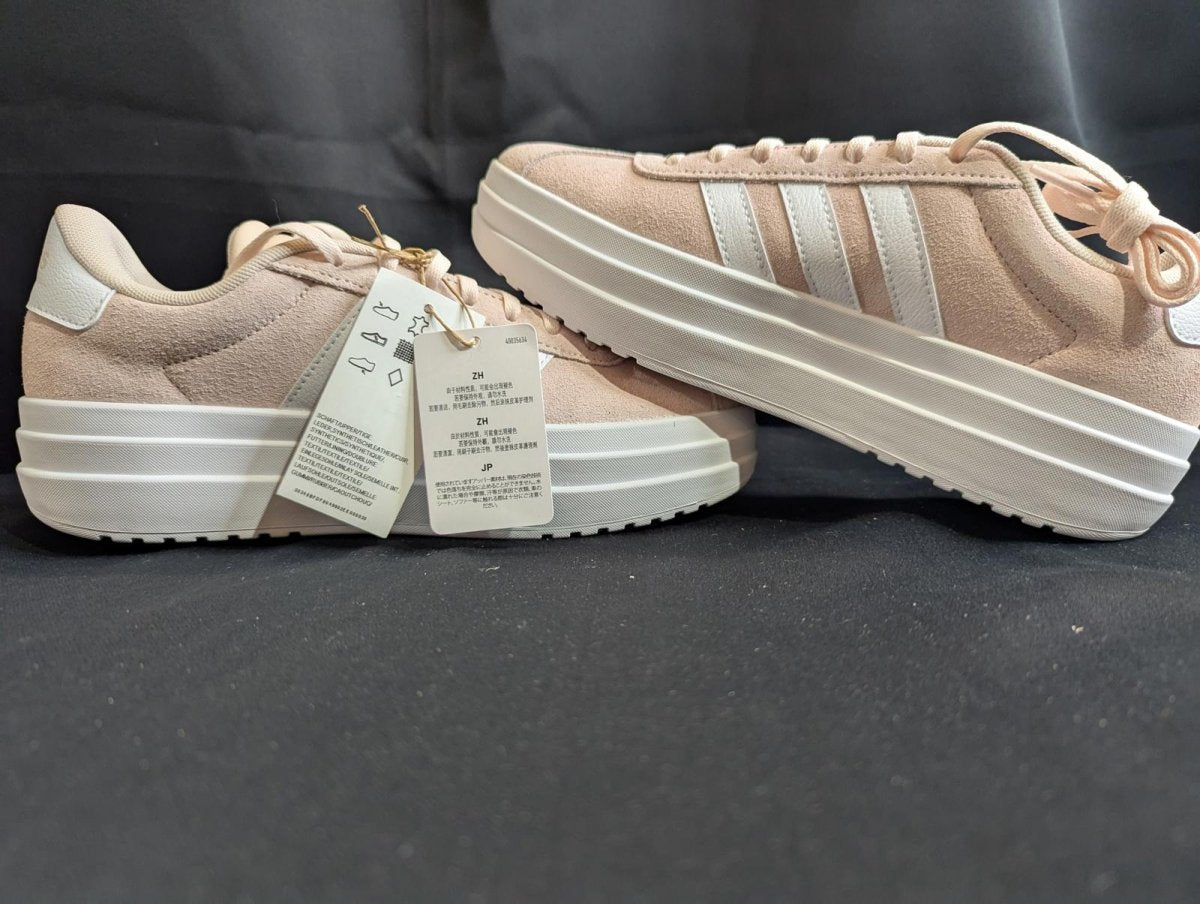 NEW Adidas Pink Suede Platform Sneakers Cloud White Size 6.5 Casual Shoes - Sole & Drip