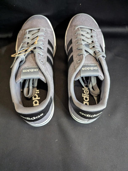 NEW Adidas Daily 4.0 "Grey Four" Black Stripes Men's Size 7.5 IF4493 Low Top - Sole & Drip