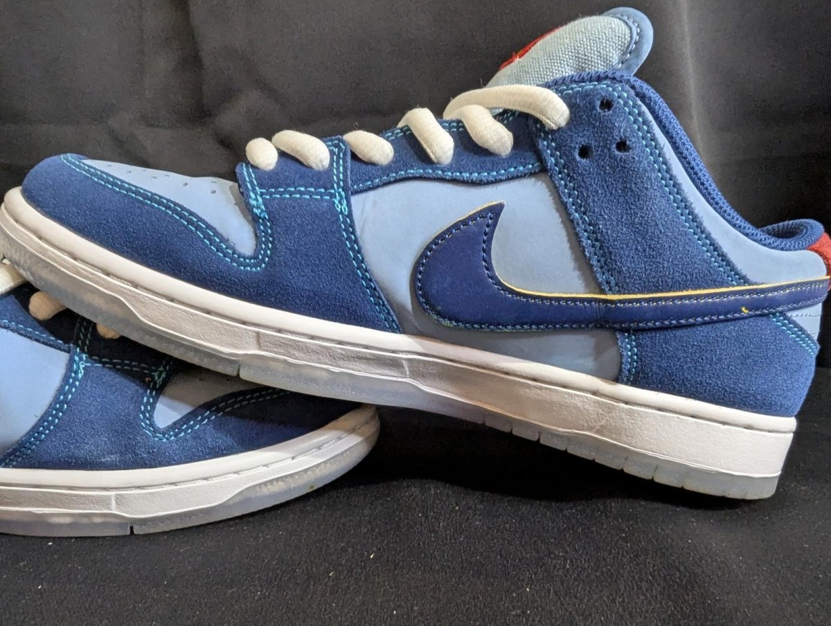 Nike SB Dunk Low Pro "Why So Sad?" Blue Red Size 9 VNDS w/ Box DX5549 - 400 - Sole & Drip