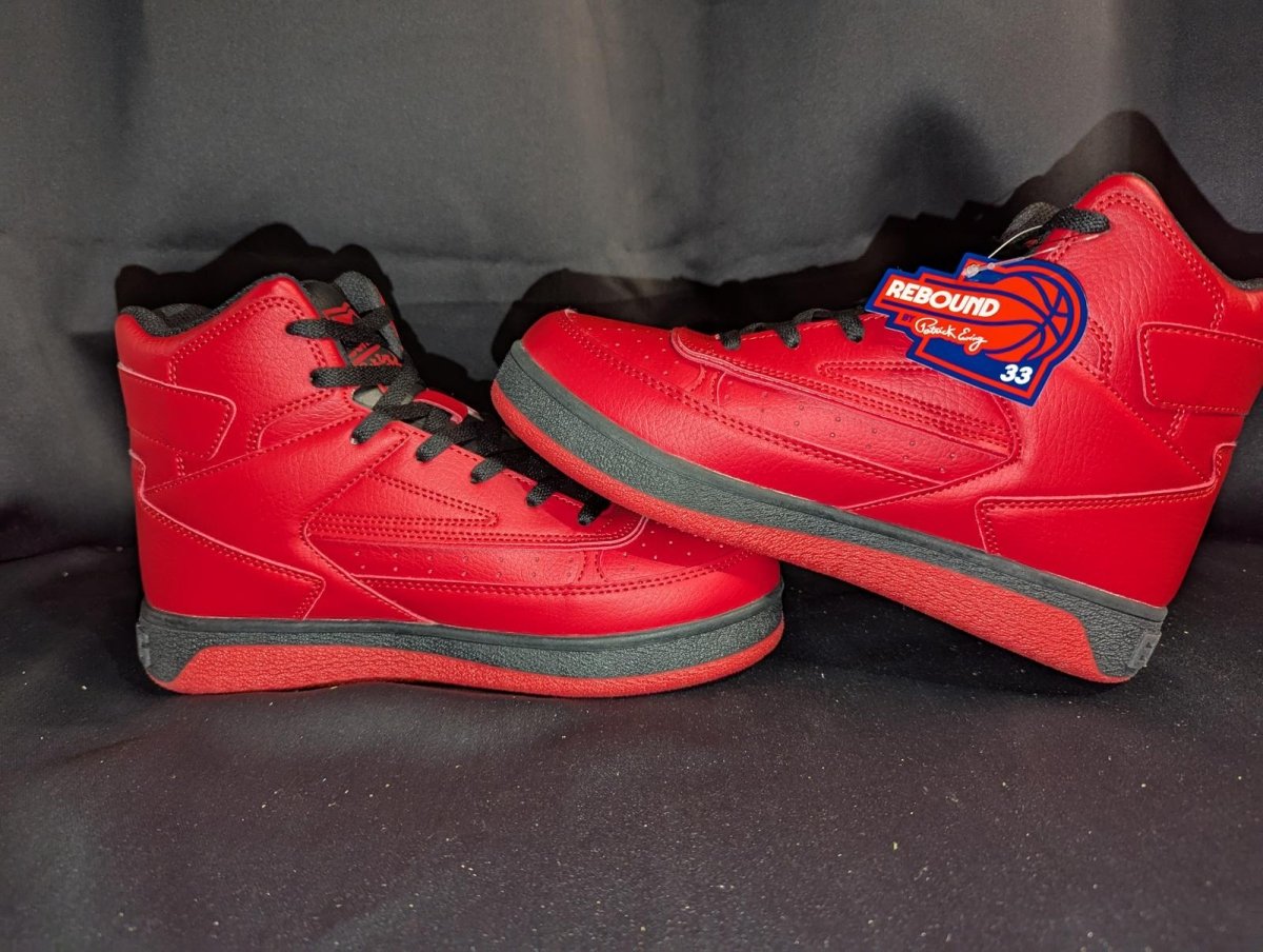 NEW NIB Patrick Ewing REBOUND ORION NON - STRAP Red Black White Men's 8 - Sole & Drip