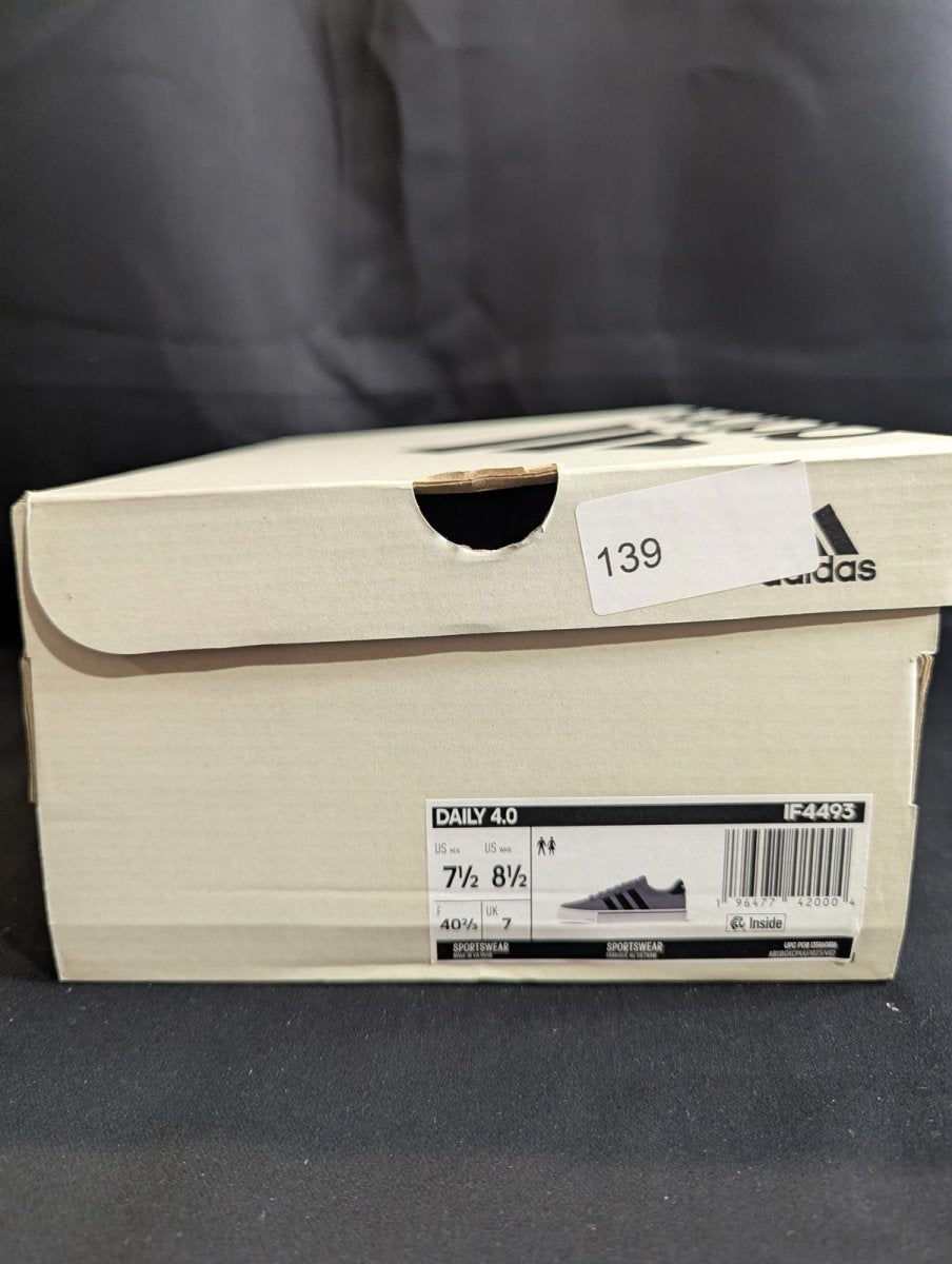 NEW Adidas Daily 4.0 "Grey Four" Black Stripes Men's Size 7.5 IF4493 Low Top - Sole & Drip