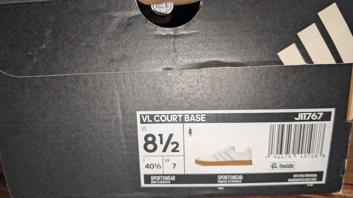 Adidas VL CourtBase Women's Sneakers - US Size 8.5 - NIB - Style JI1767 - Sole & Drip