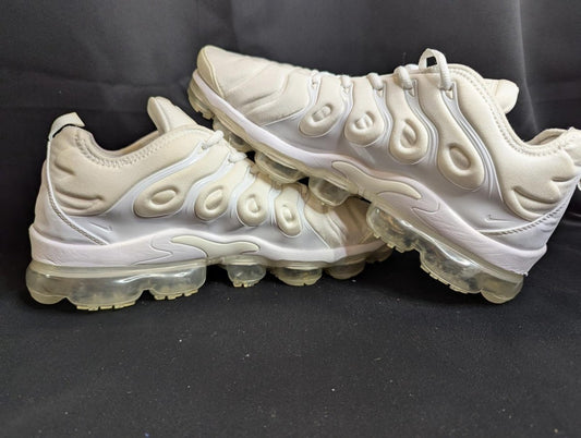 Nike Air VaporMax Plus "Triple White" Used VGC Size 13 924453 - 100 Off White - Sole & Drip