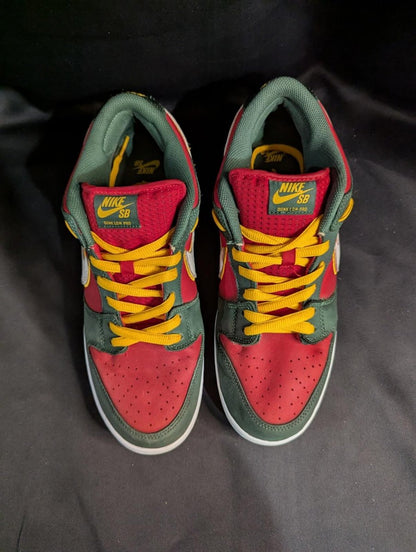 Nike SB Dunk Low Pro PRM "Seattle Supersonics" Green Red US 12 FZ1287 - 300 Used - Sole & Drip