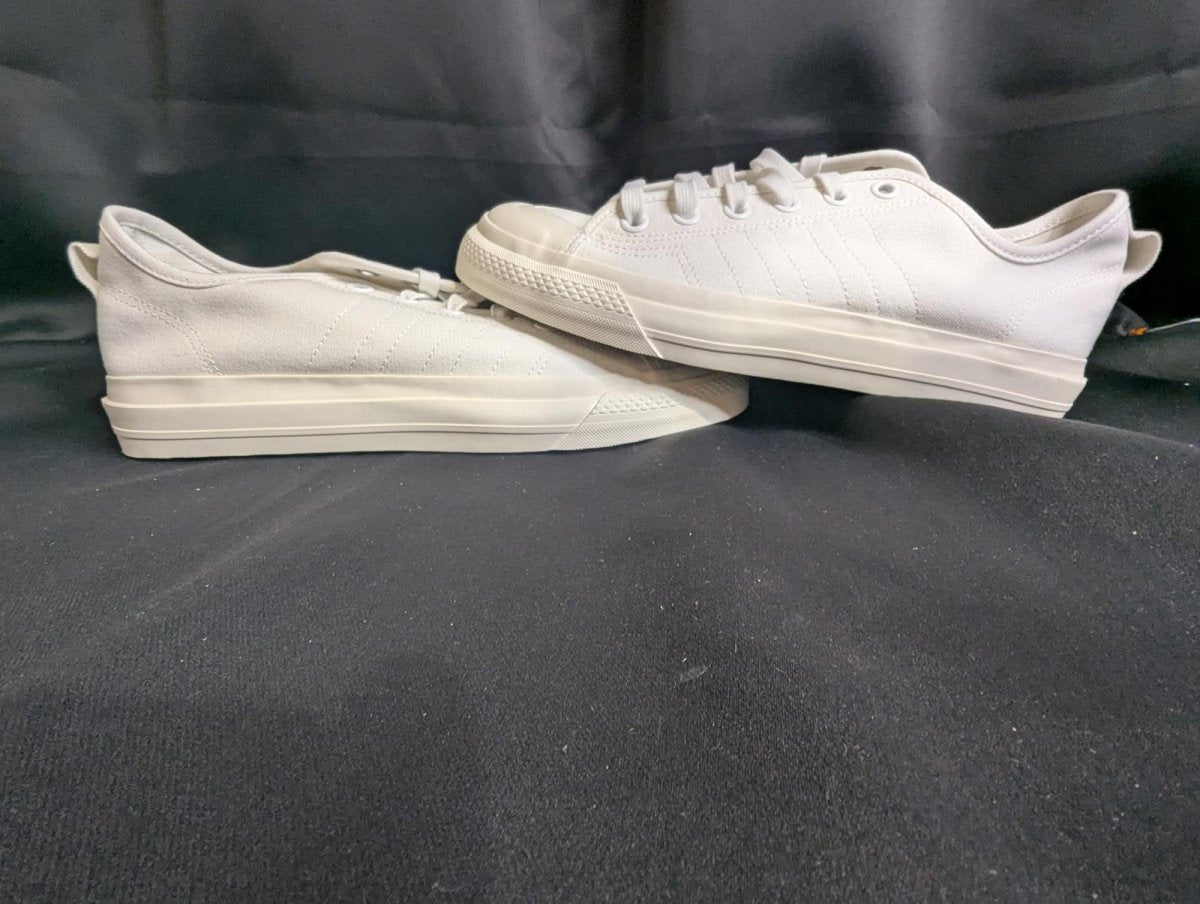 NEW NIB Adidas Nizza RF "Triple White" Canvas Retro Size 8.5 EF1883 Clean Look - Sole & Drip