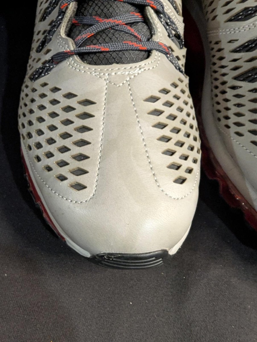 Nike Air Max Graviton Mid Silver Chilling Red US 13 Used w/ Box 616045 - 006 - Sole & Drip