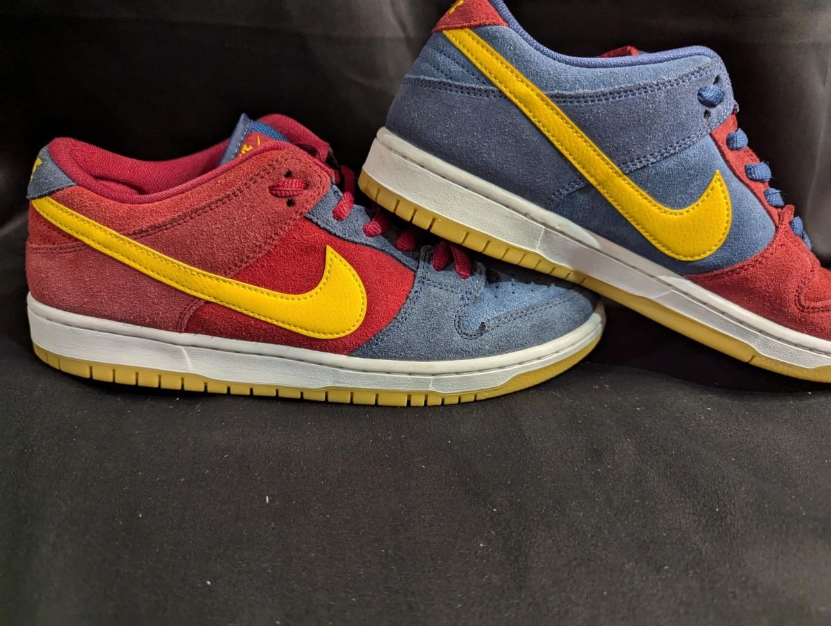 Nike SB Dunk Low Pro "Barcelona" Catalonia Mismatched US 8 DJ0606 - 400 Used - Sole & Drip