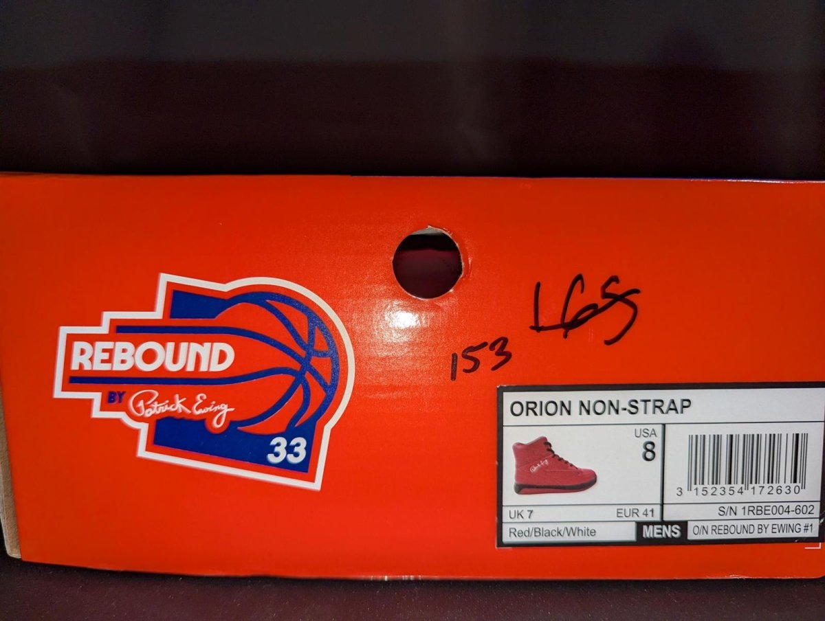NEW NIB Patrick Ewing REBOUND ORION NON - STRAP Red Black White Men's 8 - Sole & Drip