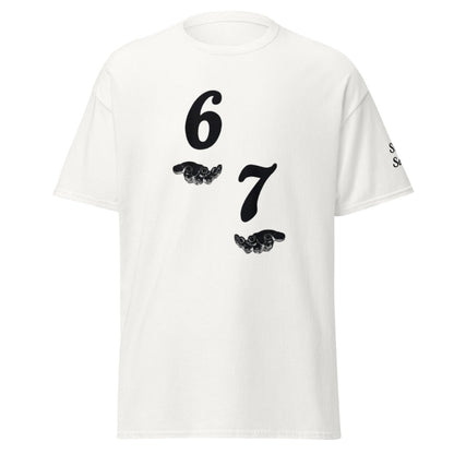 6 7 with hands on the front and Six Seven on the back and left sleeve - Sole & Drip